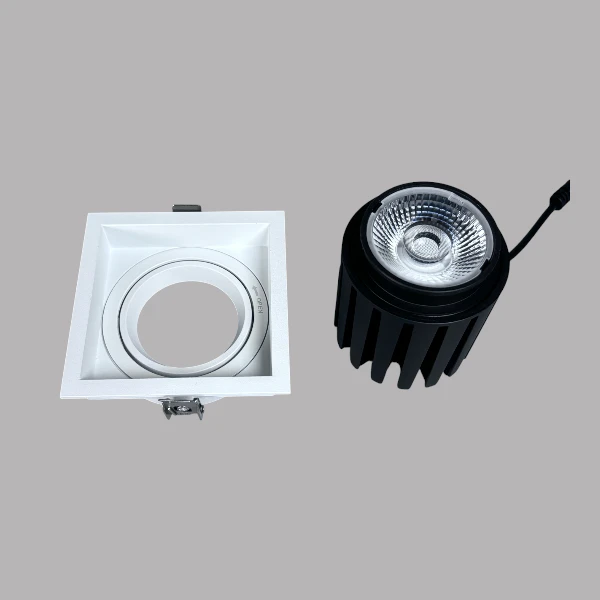 Adjustable Square GU10 Downlight , Square GU10 Spotlight , Flush Mount Square GU10 Downlight Supplier | Sincerelux